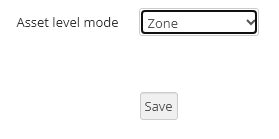 Asset Level Mode is Set to Zone for this Project